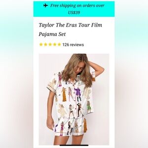 Taylor Swift Eras satin pajamas